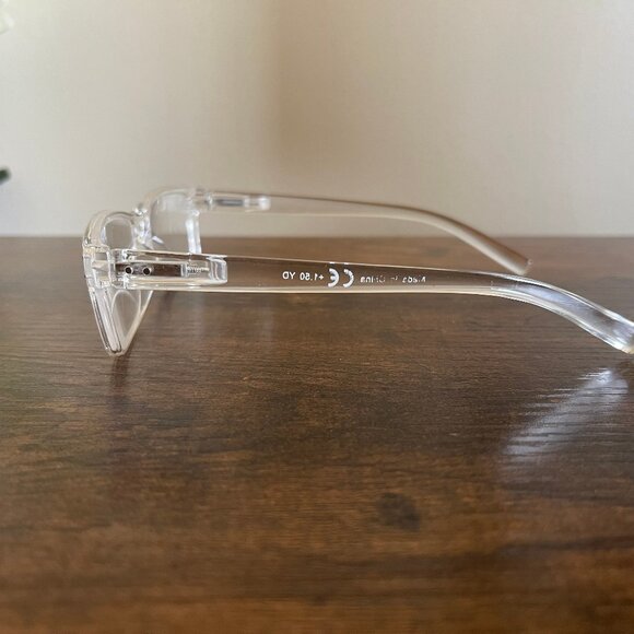 Clear Transparent Eyeglass Frames Only Rectangular Modern Lightweight Glasses - Picture 5 of 7